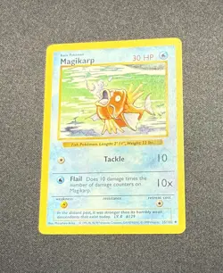 Magikarp 35/102 Base Set Shadowless Unlimited Pokemon TCG - Heavily Played - Image 1