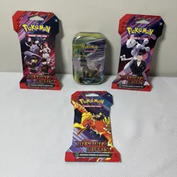 Pokemon TCG Lot - 1X Prismatic Evolutions Mini Tin & 3X DR Single Booster Packs - Image 2
