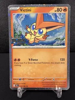 VICTINI 012/086 S&V Black Bolt Stamped Promo Cosmos Holo Pokemon TCG Near Mint - Image 1