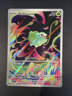 Pokemon TCG Bulbasaur 133/132 ME01 Mega Evolution Illustration Rare NM - Image 1