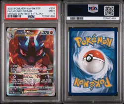 Pokemon PSA 9 Lucario Vstar #291 Full Art Crown Zenith ETB Promo 2023 Italiano - Image 3