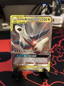 Pokemon Latias & Latios GX 113/181 Ultra Rare Team Up Damaged - Image 1