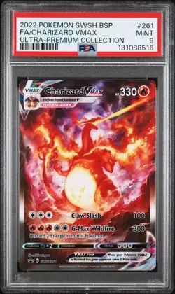 PSA 9 - 2022 Pokemon SWSH Ultra-Premium Collection UPC CHARIZARD VMAX #261 8516 - Image 1