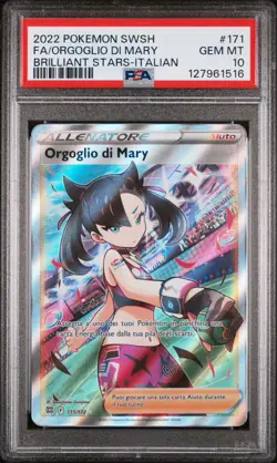 Pokemon PSA 10 Orgoglio Di Mary #171 Full Art Astri Lucenti 2022 Italiano - Image 1