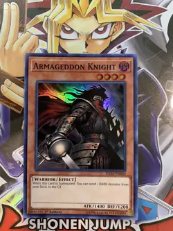 ( ARMAGEDDON KNIGHT ) - Super Rare - DASA-EN040 - 1st NM - Yu-Gi-Oh Dark Saviors - Image 1