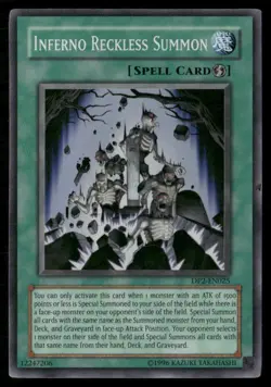 Inferno Reckless Summon Super Rare Duelist Pack 2: Chazz Princeton DP2-EN025 LP - Image 1