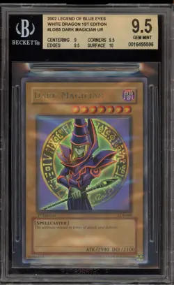 Yu-Gi-Oh! Dark Magician Legend of Blue Eyes 1st Ed Ultra Rare LOB-005 BGS 9.5 - Image 1