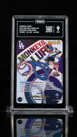 TAG 9 MINT Monkey.D.Luffy Dodgers x ONE PIECE EB02-010 SHIPS SAME DAY - Image 1
