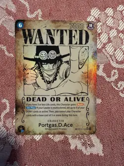Portgas.D.Ace Wanted Poster OP13-119 One Piece Carrying On His Will ERROR SP - Image 2