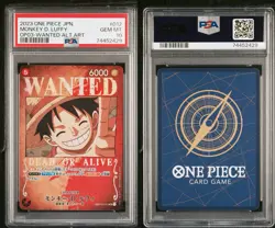 PSA 10 Monkey D Luffy One Piece Alternate Art Wanted OP03-012 ST21-001 Japanese - Image 3