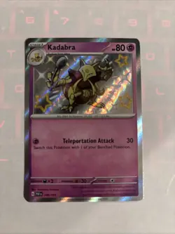 Pokemon Kadabra Card 149/091 Shiny Holo Rare Sv: Paldean Fates Pokemon TCG NM - Image 1