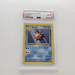 Pokemon Graded Card Lot - Onix, Meowth, Staryu, Starmie, Poliwag - Base Set 2 - Image 4