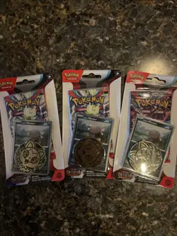 Pokemon Cards - S&V: Surging Sparks - WOOPER BLISTER PACK (3 Boosters, 3 Coins+) 820650853319 - Image 1