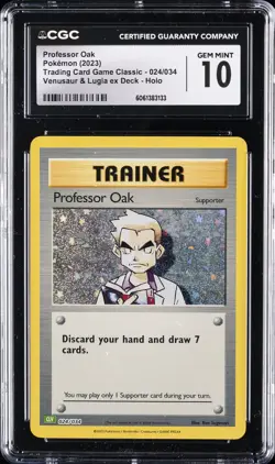 2023 POKEMON TRADING CARD GAME CLASSIC #024 PROFESSOR OAK HOLO CGC 10 GEM MINT - Image 1