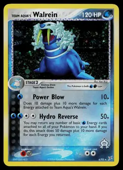 Pokemon Card - Team Aqua's Walrein Team Magma vs Team Aqua 6/95 Holo Rare - Image 1