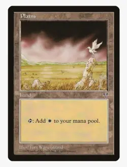 Plains (Tom Wanerstrand) | MTG MIR | Basic Land White Mana | Old School | MP - Image 1