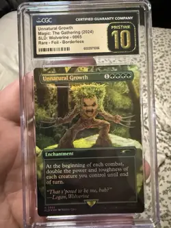 MTG MARVEL RARE FOIL Unnatural Growth featuring Groot CGC PRISTINE GRADE 10 - Image 4