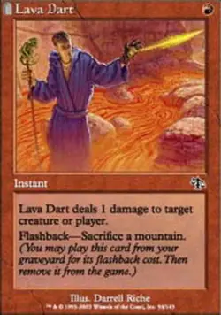 MTG Lava Dart, Judgment, Heavily Played, English - Image 1