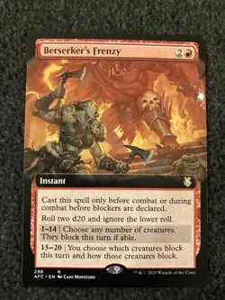 Magic The Gathering MTG - Berserker's Frenzy (Extended Art) - AFR - Image 1