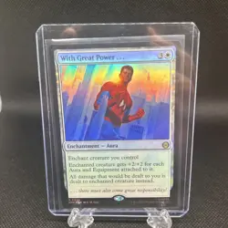 With Great Power... #248 Rare Foil Extended Art Marvel Spider-Man MTG - Image 1