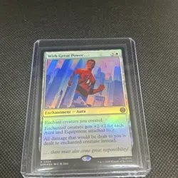 With Great Power... #248 Rare Foil Extended Art Marvel Spider-Man MTG - Image 3