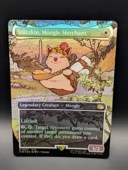 MTG - Stiltzkin, Moogle Merchant - FOIL BORDERLESS - FIN #327 - Rare - NM - Image 1