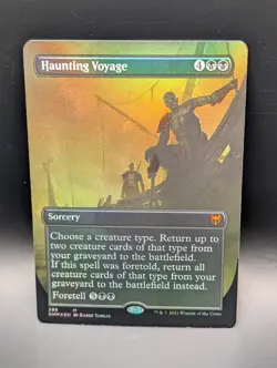 MTG - Haunting Voyage - FOIL BORDERLESS - Sorcery - KHM 296 - Mythic - NM - Image 1