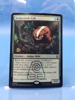 Magic: The Gathering Badgermole Cub #167 Foil Pre Release Promo NM English MTG - Image 1