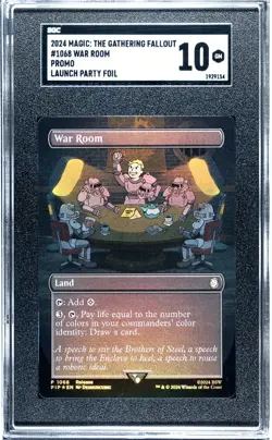 2024 MTG FALLOUT LAUNCH PARTY FOIL #1068 WAR ROOM SGC 10 GEM MINT 💎 - Image 1