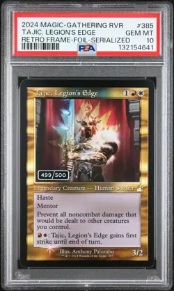 MTG Magic PSA 10 Serialized Tajic Legion's Edge #499 RVR Serial Numbered Ravnica - Image 1