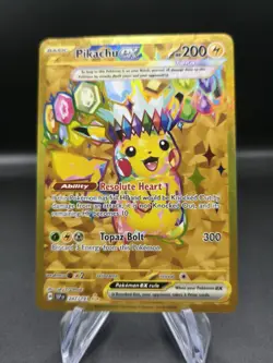 Pokemon Pikachu TCG EX Surging Sparks Holo Hyper Rare Gold Card 247/191 English - Image 1