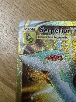 Pokemon TCG Serperior VSTAR 210/195 Silver Tempest Gold Secret Rare NM - Image 2