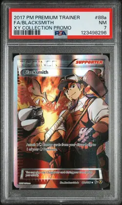 PSA 7 MINT Blacksmith 88a Full Art Pokemon 2017 Premium Trainer XY Collection - Image 1