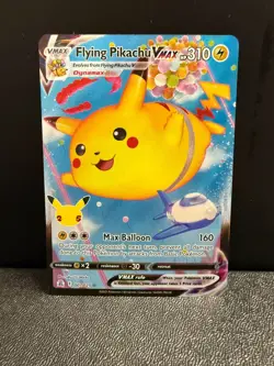 2021 Pokemon Flying Pikachu VMAX 007/025 25th Anniv. Celebrations NM - Image 1