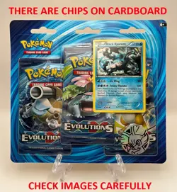 (402911) Pokemon XY Evolutions Black Kyurem 3-Pack Blister - Factory Sealed - Image 2