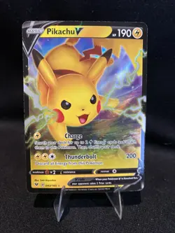 Pokemon TCG SWSH Vivid Voltage Pikachu V 043/185 Ultra Rare Holo NM - Image 1