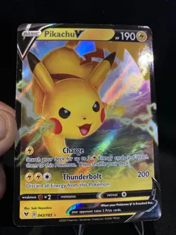 Pokemon TCG SWSH Vivid Voltage Pikachu V 043/185 Ultra Rare Holo NM - Image 2