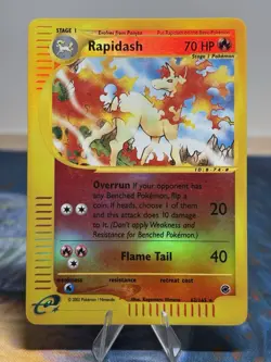 Rapidash 62/165 Expedition Holo Reverse Foil Rare E Reader Series Pokemon MP HP - Image 1