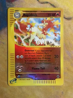 Rapidash 62/165 Expedition Holo Reverse Foil Rare E Reader Series Pokemon MP HP - Image 2
