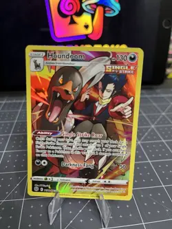 Pokemon TCG Houndoom TG10/TG30 Brilliant Stars Trainer Gallery Ultra Rare Holo - Image 1