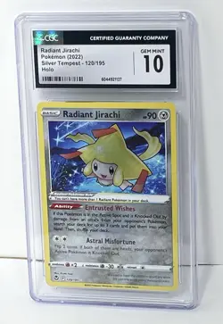 CGC 10 Pokemon Radiant Jirachi 120/196 2022 Silver Tempest - Image 1