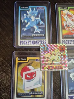 Pokemon Carddass Pocket Monster Vintage Lot With Vintage Japanese Amada Stickers - Image 2