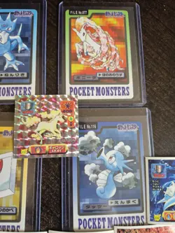 Pokemon Carddass Pocket Monster Vintage Lot With Vintage Japanese Amada Stickers - Image 3