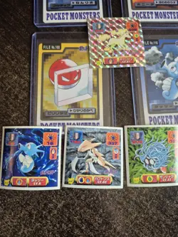 Pokemon Carddass Pocket Monster Vintage Lot With Vintage Japanese Amada Stickers - Image 4