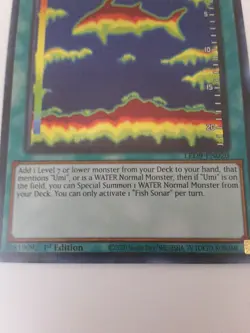 YuGiOh Fish Sonar LED9-EN020 1st Ed Ultra Rare - Image 5