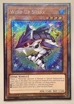 Wind-Up Shark 1st Edition Platinum Secret Rare RA04-EN180 Yu-Gi-Oh! - Image 1