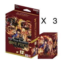 ONE PIECE CARD GAME: The Three Brothers Ultra Deck Box ST-13 Lot of 3 - Image 1