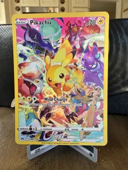 Pokemon TCG Pikachu Crown Zenith Alternative Art Holo Card 160/159 - Image 1