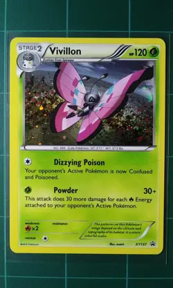Pokemon Card XY Black Star Promo XY137 Vivillon Holo 2016 Nintendo NM - Image 1