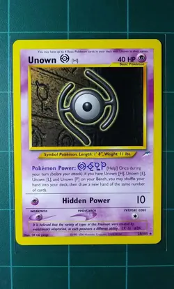 Pokemon Card Neo Destiny 28 Unown [H] Rare 2000 Wizards Of The Coast NM - Image 1